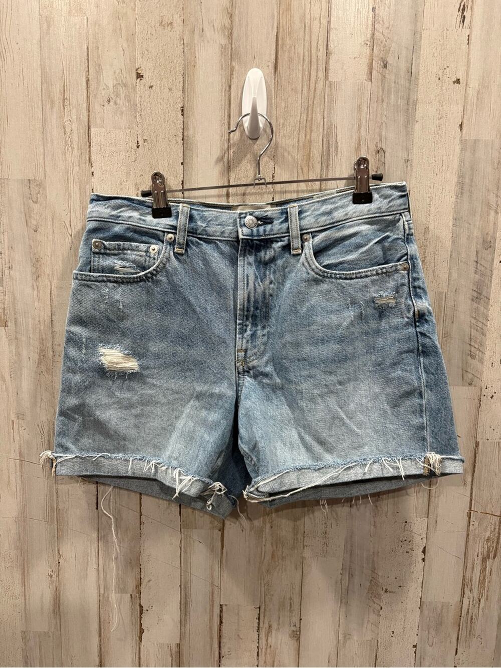 Everlane The Denim Short 100% Organic Cotton Distressed Classic 27 Staple Eco